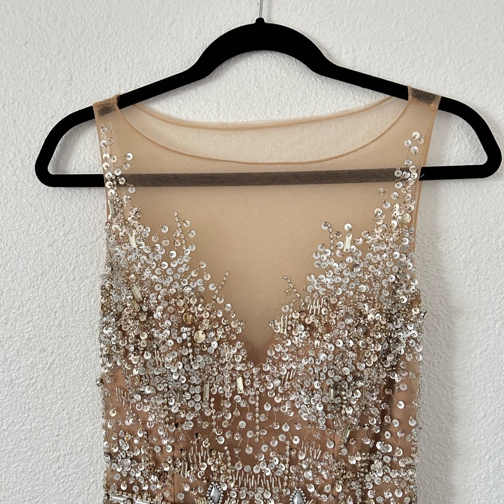 TERANI COTURE TERANI PROM 1611P0705 illusion sleeveless sparkle evening gown 2 - Picture 14 of 16